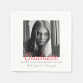 Foto eenvoudig modern, minimalistisch Afstuderen Servet (Voorkant)