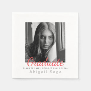 Foto eenvoudig modern, minimalistisch Afstuderen Servet