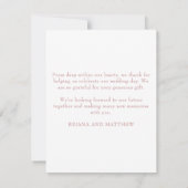 Foto Eenvoudig Roze Modern Dank u kaart (Achterkant)