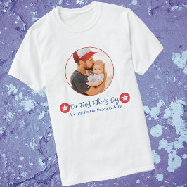 Foto Eenvoudig Schattige Modern Daddy First Father T-shirt