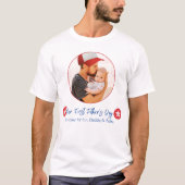 Foto Eenvoudig Schattige Modern Daddy First Father T-shirt (Voorkant)