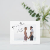 Foto Eenvoudig sparen de datumaankondiging Briefkaart (Staand voorkant)