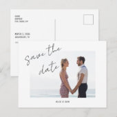 Foto Eenvoudig sparen de datumaankondiging Briefkaart (Voorkant / Achterkant)