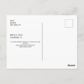 Foto Eenvoudig sparen de datumaankondiging Briefkaart (Achterkant)