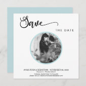 *~* FOTO Eenvoudige Boho bruiloft Bewaar de datum Save The Date (Voorkant / Achterkant)