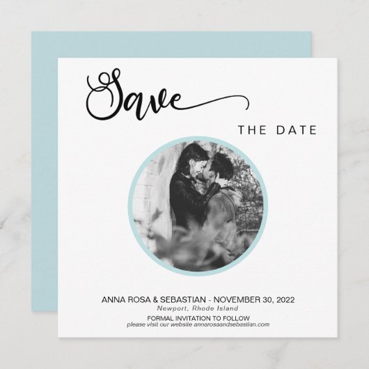 *~* FOTO Eenvoudige Boho bruiloft Bewaar de datum Save The Date (Voorkant / Achterkant)