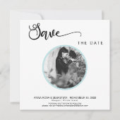 *~* FOTO Eenvoudige Boho bruiloft Bewaar de datum Save The Date (Voorkant)
