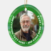 Foto - Eenvoudige groene Abstracte rand - dikke te Keramisch Ornament (Links)