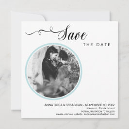 *~* FOTO EENVOUDIGE MINIMALE BRUILOFT SAVE THE DAT SAVE THE DATE