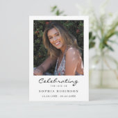 Foto: Eenvoudige moderne begrafenisherdenkingskaar (Staand voorkant)