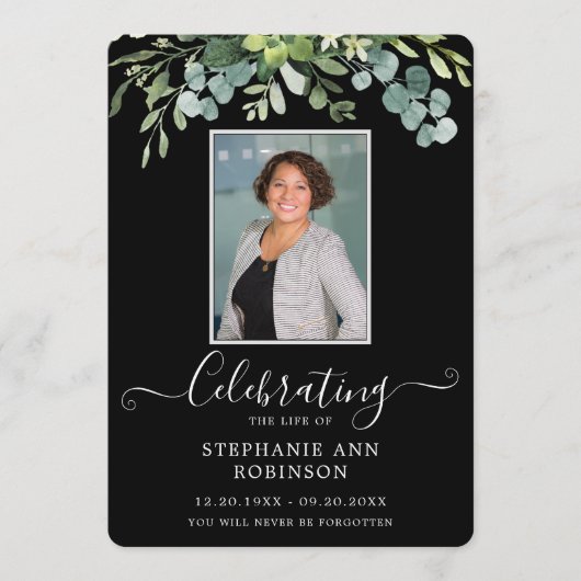 Foto Eenvoudige Orde van Service Zwart Programma Programmakaart (Voorkant)