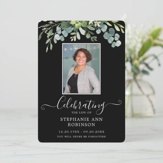 Foto Eenvoudige Orde van Service Zwart Programma Programmakaart (Staand voorkant)