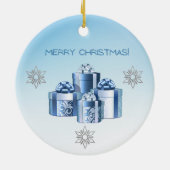 Foto Eerste baby jongen kerst Keramisch Ornament (Achterkant)