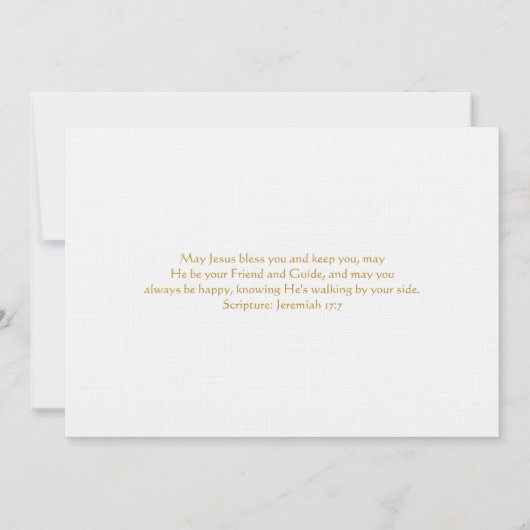 Foto eerste communiqué kaart (Achterkant)