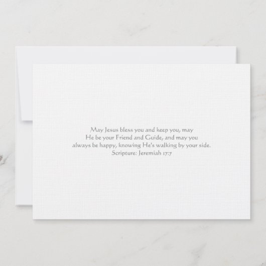 Foto eerste communiqué kaart (Achterkant)