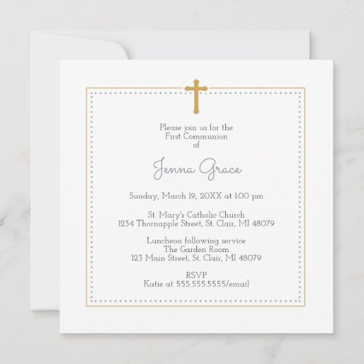 Foto eerste communiqué-uitnodiging kaart (Achterkant)