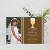 Foto eerste communiqué-uitnodiging kaart (Staand voorkant)