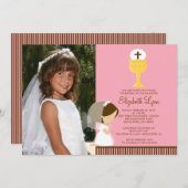 Foto eerste communiqué uitnodiging Praying Girl Pi (Voorkant / Achterkant)