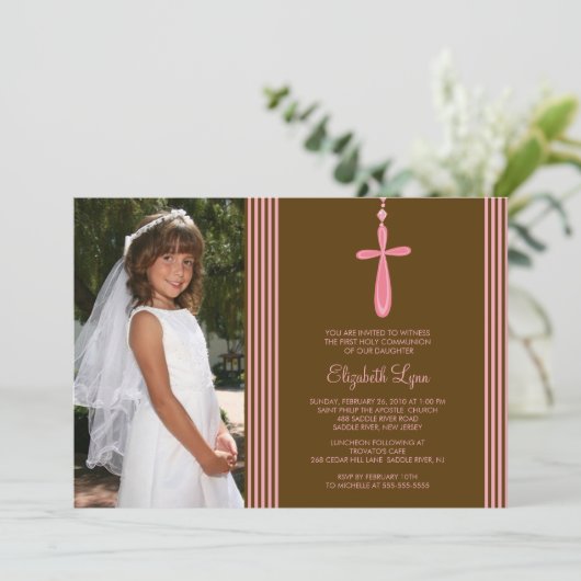 Foto eerste communiqué Uitnodiging Roze Kruis (Staand voorkant)