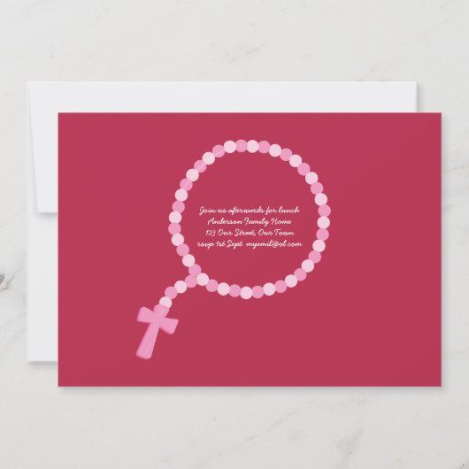 FOTO Eerste Heilige Communie nodigt meisje BLOND u Kaart (Achterkant)