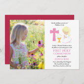 FOTO Eerste Heilige Communie nodigt meisje BLOND u Kaart (Voorkant / Achterkant)