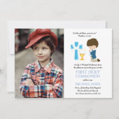 FOTO Eerste Heilige Communie nodigt uit JONGENS SC Kaart (Voorkant)
