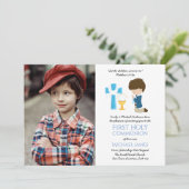 FOTO Eerste Heilige Communie nodigt uit JONGENS SC Kaart (Staand voorkant)