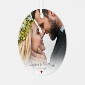 Foto Eerste kerst als meneer en mevrouw Ornament (Voorkant links)