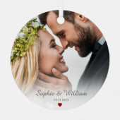 Foto Eerste kerst als meneer en mevrouw Ornament (Voorkant)