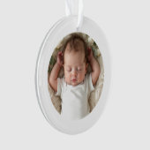 Foto Eerste Kerst KEEPSAKE Personaliseer Ornament (voorkant)