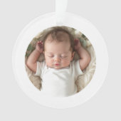 Foto Eerste Kerst KEEPSAKE Personaliseer Ornament (voorkant)