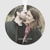 Foto eerste kerstmis Mr. & Mrs Ornament (achterkant)