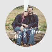 Foto eerste kerstmis Mr. & Mrs Ornament (voorkant)