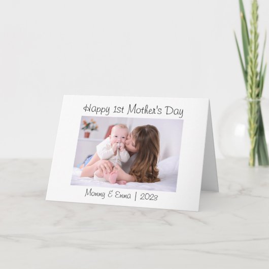 Foto eerste Moederdag Bedankkaart (Voorkant)