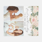 Foto eerste Moederdag Fleece Deken (Voorkant (Horizontaal))