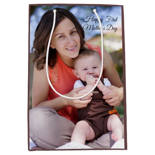 Foto eerste moederdag medium cadeauzakje (Voorkant)