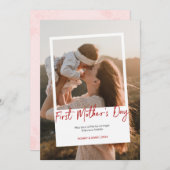 Foto eerste Moederdag Polaroid Feestdagenkaart (Voorkant / Achterkant)