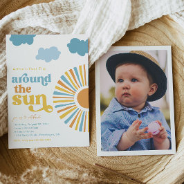 Foto eerste reis rond de uitnodiging voor de zon