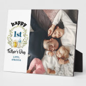 Foto eerste Vaderdag Custom Plaque Fotoplaat (Zijkant)