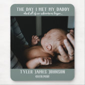 Foto eerste Vaderdag | Dag dat ik mijn papa ontmoe Muismat (Voorkant)