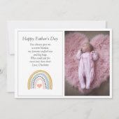 Foto eerste Vaderdag Feestdagenkaart (Voorkant)
