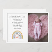 Foto eerste Vaderdag Feestdagenkaart (Voorkant / Achterkant)