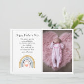 Foto eerste Vaderdag Feestdagenkaart (Staand voorkant)