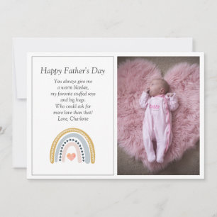 Foto eerste Vaderdag Feestdagenkaart