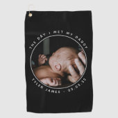 Foto eerste Vaderdag Golfhanddoek (Voorkant)