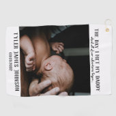 Foto eerste Vaderdag Golfhanddoek (Horizontaal)