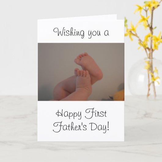 Foto eerste Vaderdag Kaart (Gele Bloem)