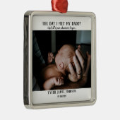 Foto eerste Vaderdag Metalen Ornament (Rechts)
