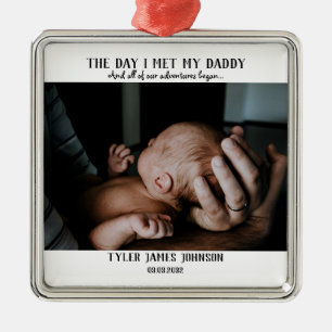 Foto eerste Vaderdag Metalen Ornament