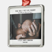 Foto eerste Vaderdag Metalen Ornament (Links)